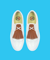 Natural leather 4-way tassel-decorated high-up balance handmade golf shoes - 4 Colors