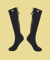 Orange Label Ribbon Point Knee Socks - 2 Colors