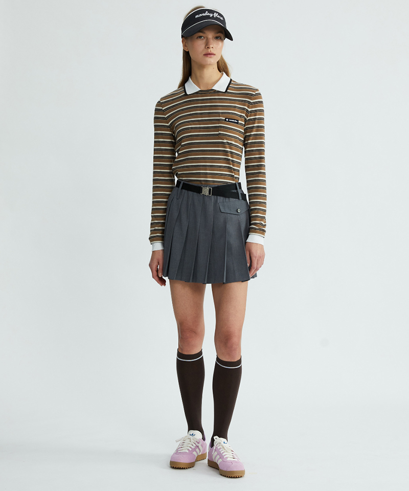 Monday Flow Women's Slim Basic Knee Socks - Brown