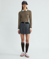 Monday Flow Women's Slim Basic Knee Socks - Brown