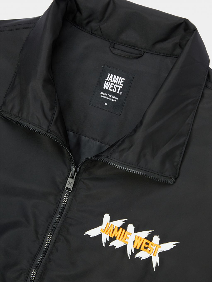 Jamie West Stand Collar Windbreaker - Black