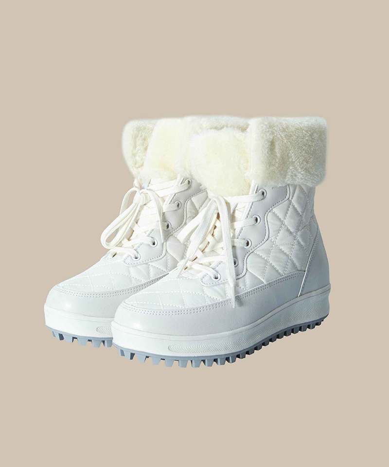 Wool-Lined Padded Ankle Golf Boots - 2 Colors