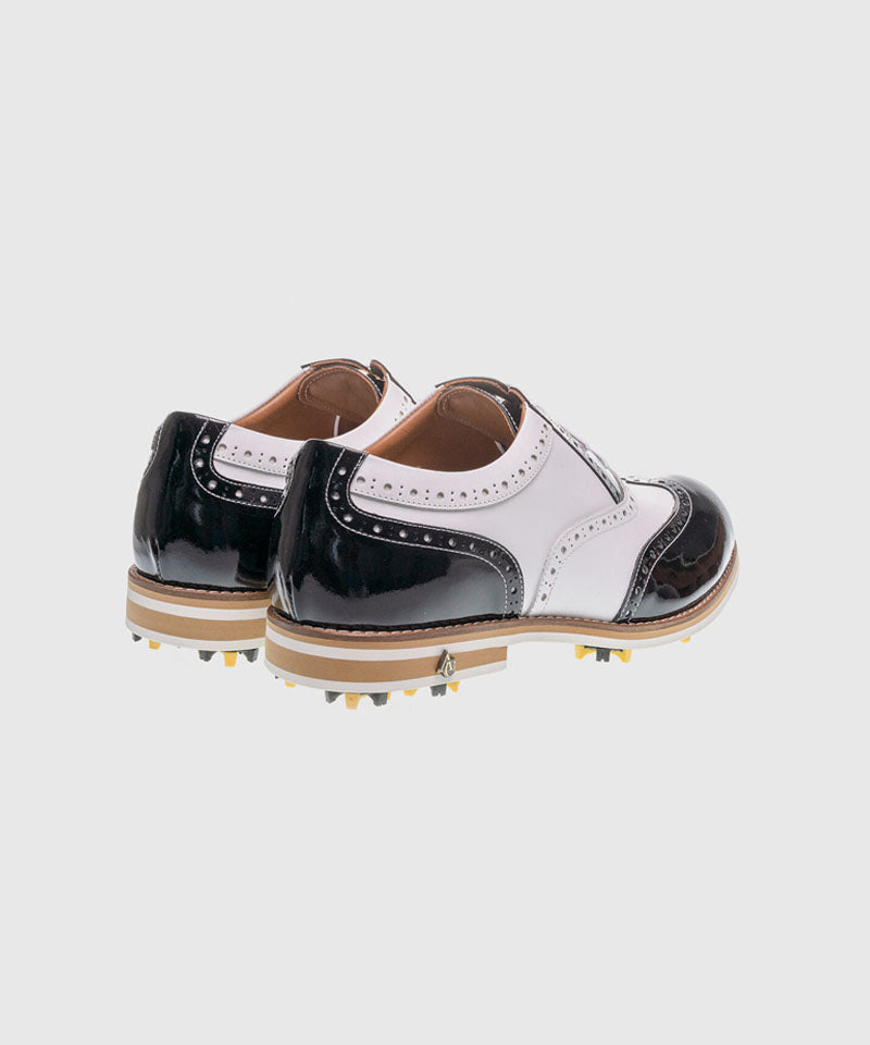 ALL CLASSIC Golf Noble Wingtip Classic Golf Shoes - Black Patent