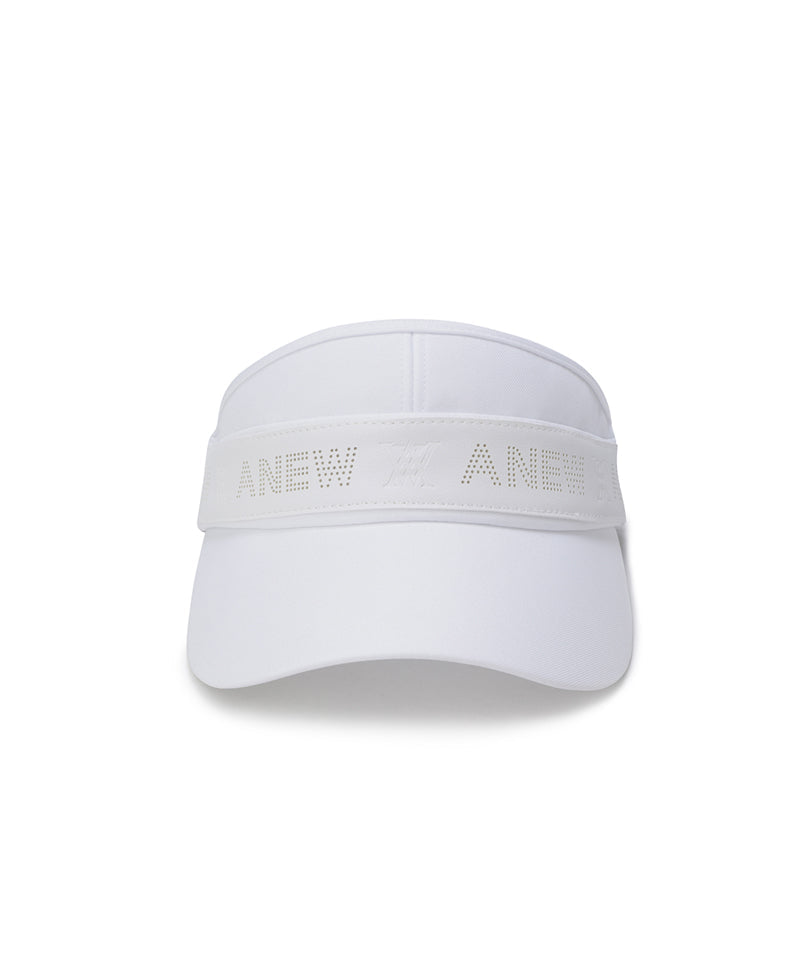 ANEW Golf Women's Tape Point High Crown Visor - White