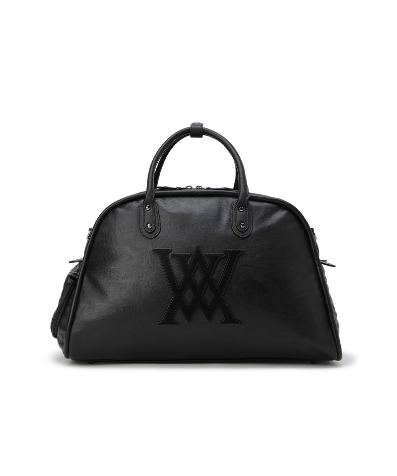 Uni Vintage Leather Boston Bag - Black