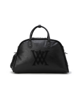 Uni Vintage Leather Boston Bag - Black