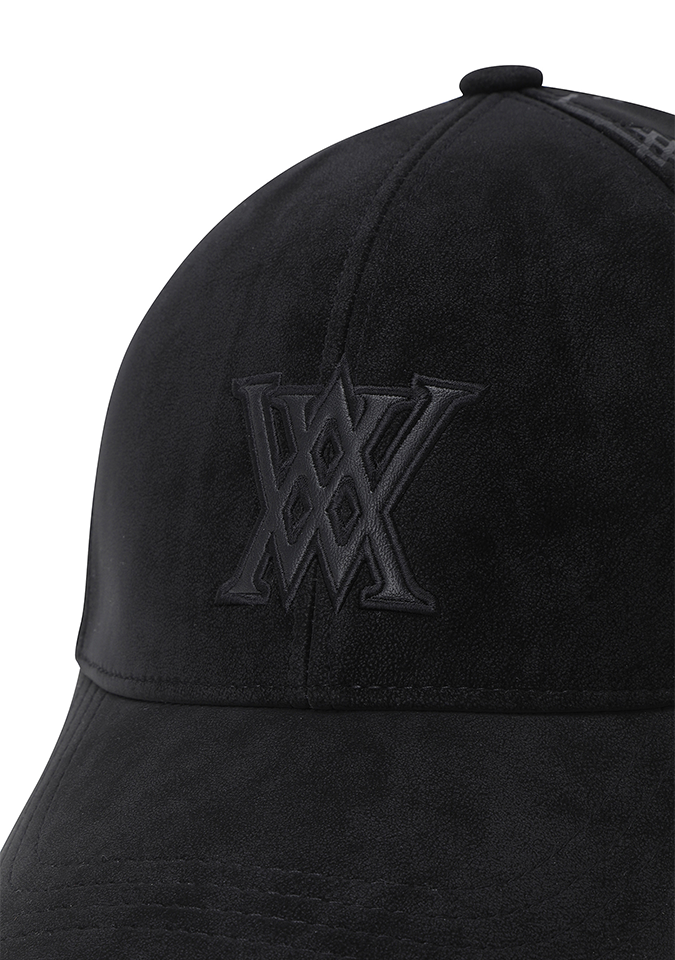 Uni Suede Logo Cap - Black