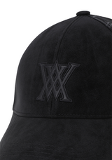 Uni Suede Logo Cap - Black
