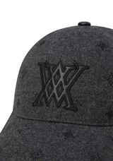 Uni Logo Stitch Peach Cap - Dark Grey