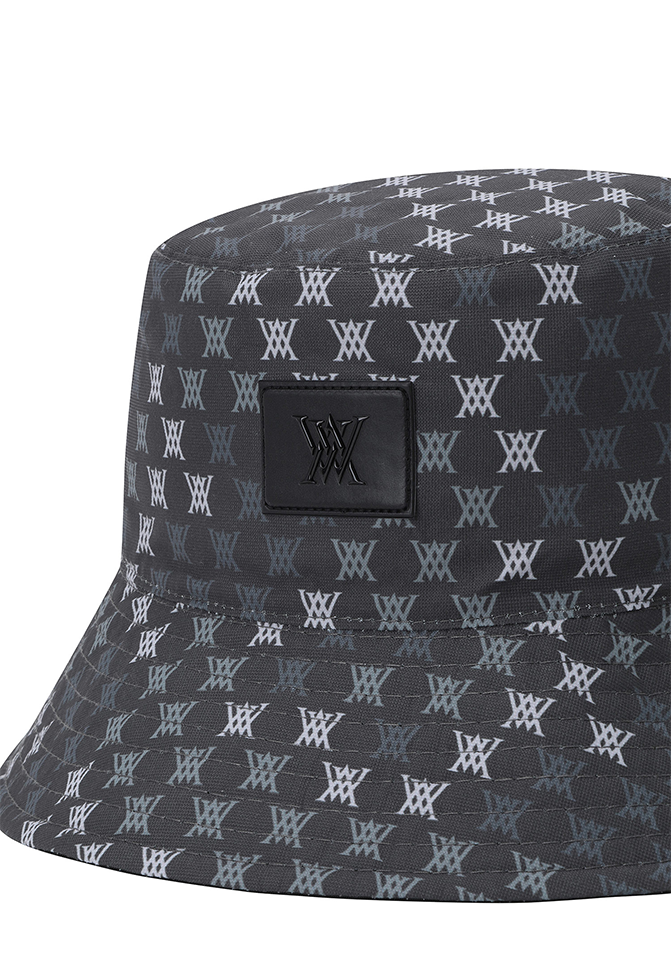 Uni Logo Mosaic Reversible Bucket Hat - Black
