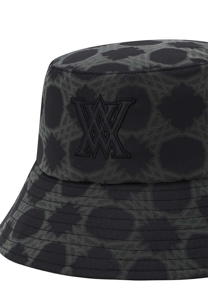 Uni Seasonal Pattern Bucket Hat - Black
