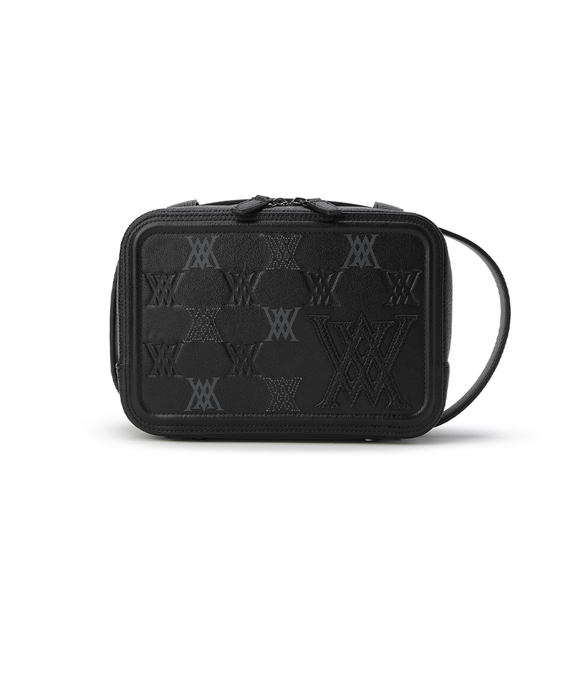 Uni Logo Stitch Square Pouch - Black