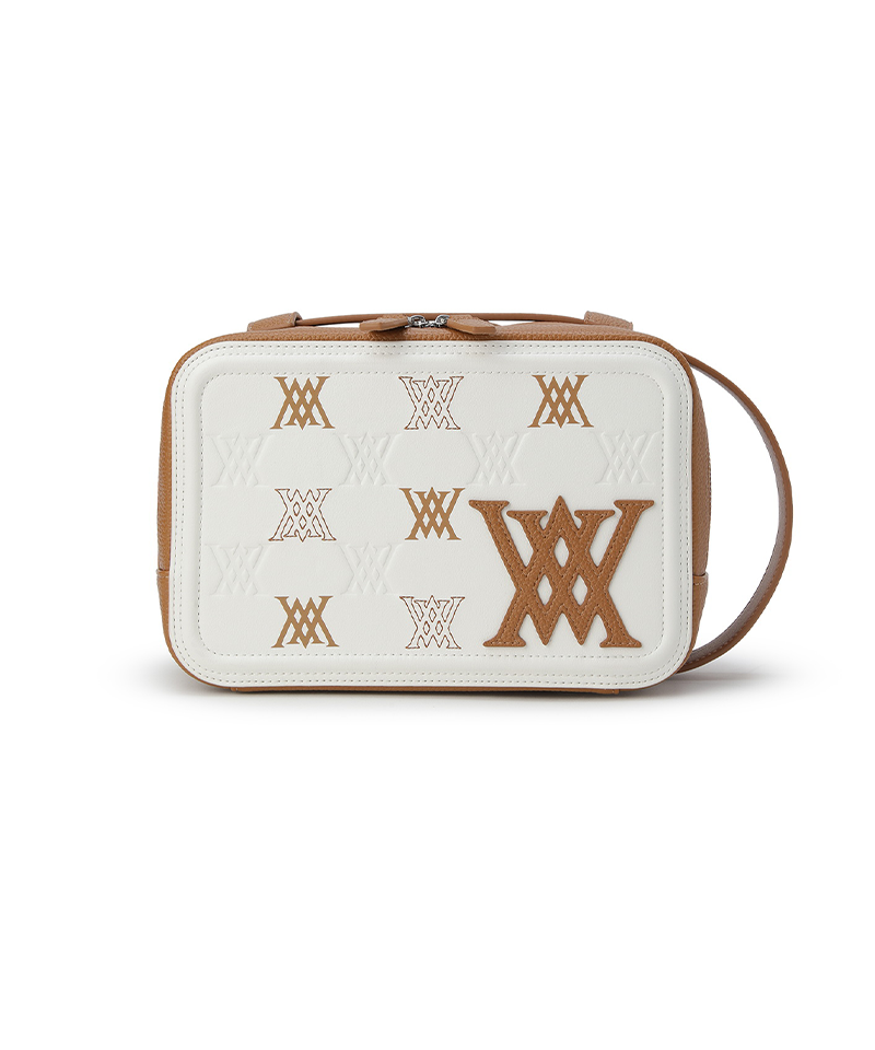 Uni Logo Stitch Square Pouch - Ivory