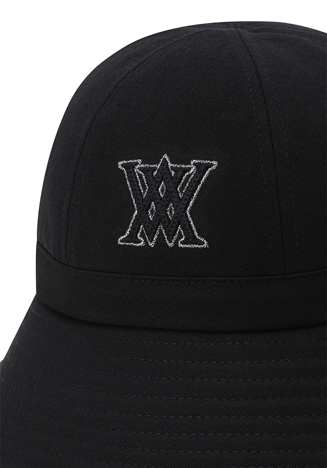 Women's Fabric Mix Bucket Hat - Black