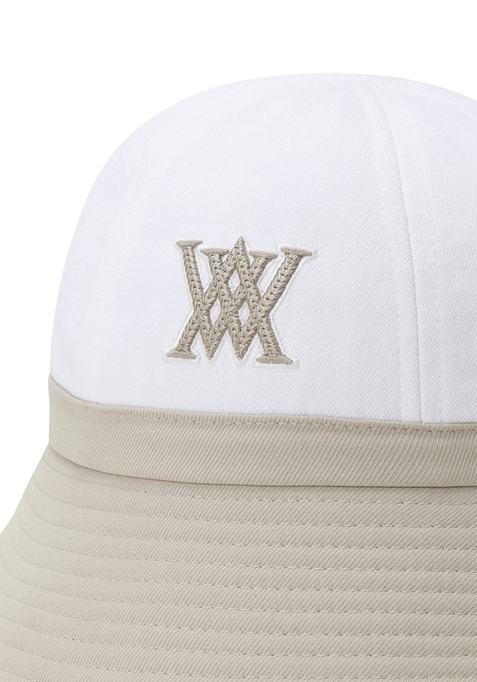 Women's Fabric Mix Bucket Hat - White