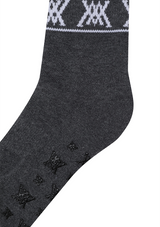 Women's Stripe Logo Middle Socks - Dark Grey