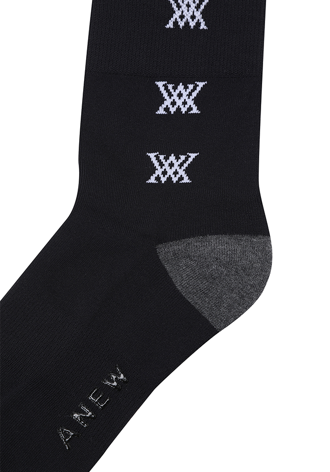 Women's Two Way Middle Socks - Black