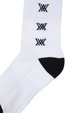 Women's Two Way Middle Socks - White