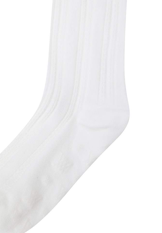 Women's Shiny Knee Socks - White