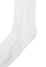 Women's Shiny Knee Socks - White