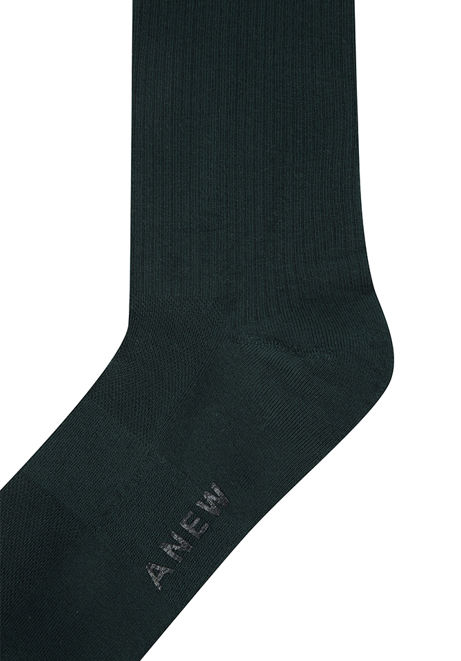 Men's Basic Middle Socks - Dark Green