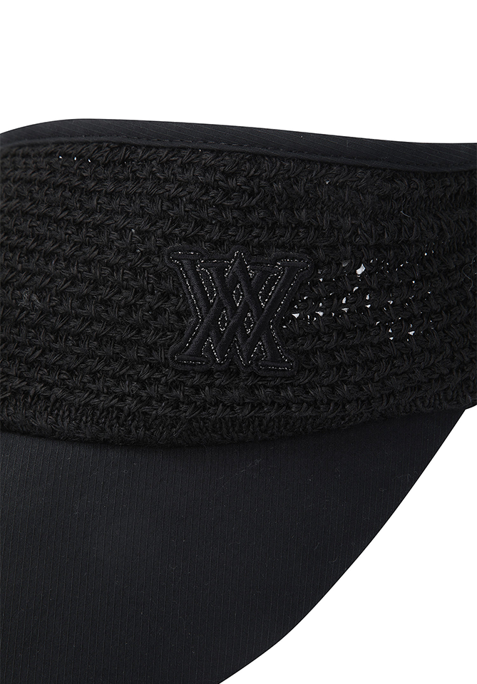 Women's Paisely Raffia Cap - Black