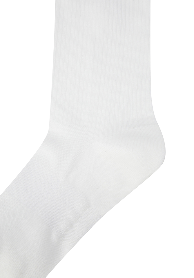 Women's Basic Middle Socks - White