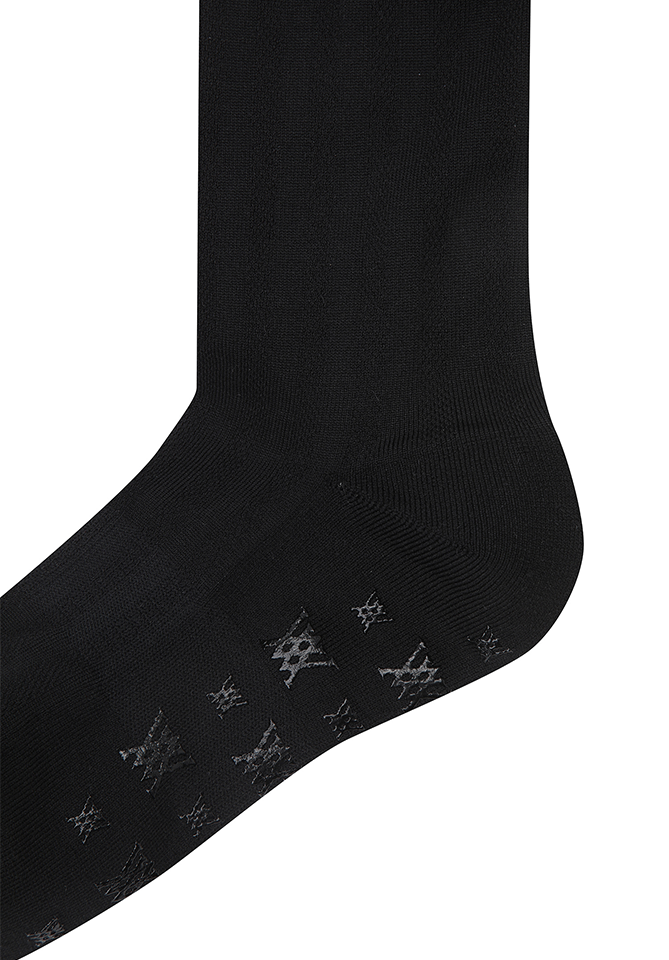 Women's Color Pop Knee Socks - Black