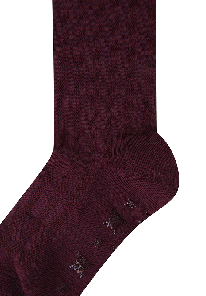Women's Color Pop Knee Socks - Burgundy