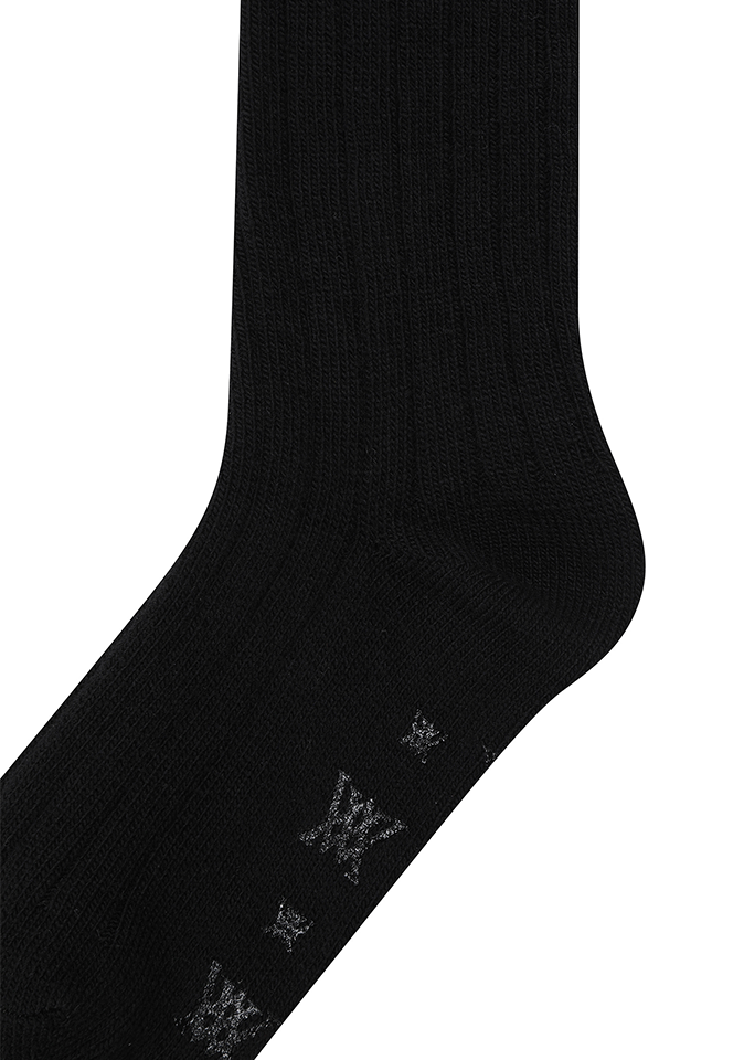 Women's Wool Over Knee High Socks - Black
