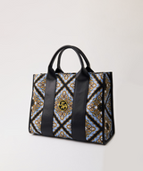 UTAA Midnight Panther Baroque Tote Bag - Sky Blue