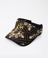 UTAA Women's Midnight Panther Baroque Ribbon Sun Visor - Black