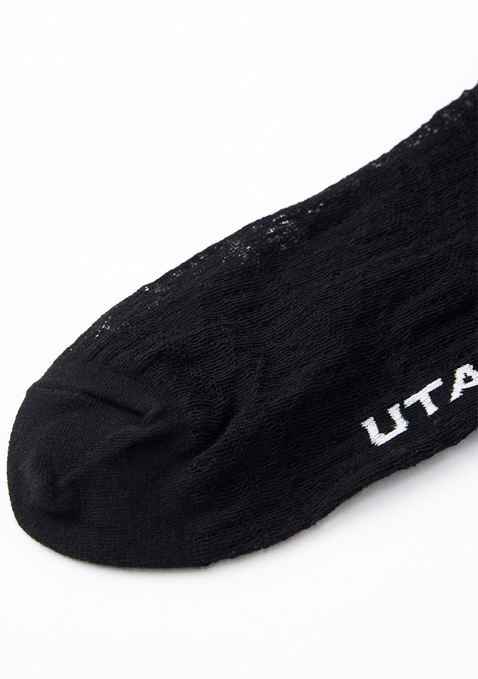 UTAA Women's Punching Pattern Loose Socks - Black