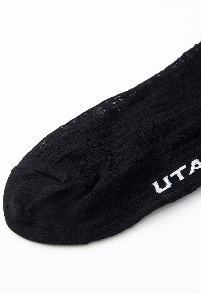 UTAA Women's Punching Pattern Loose Socks - Black