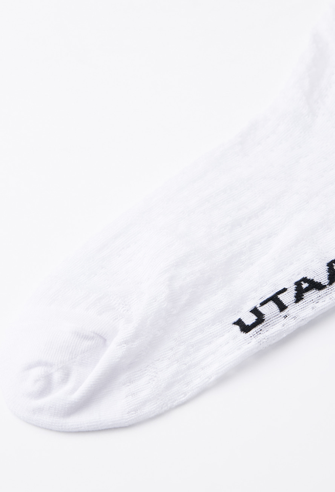 UTAA Women's Punching Pattern Loose Socks - White