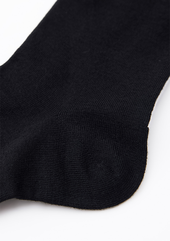 UTAA Women's Muted Shade Color Line Over Knee Socks - Black