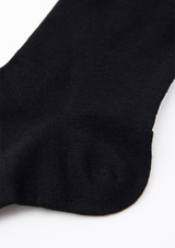 UTAA Women's Muted Shade Color Line Over Knee Socks - Black