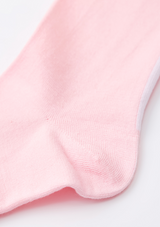 UTAA Women's Muted Shade Color Line Over Knee Socks - Light Pink