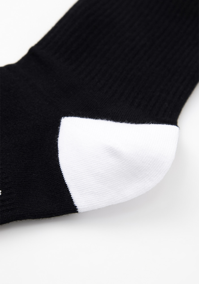 UTAA Women's Ring Panther Line Color Knee Socks - Black
