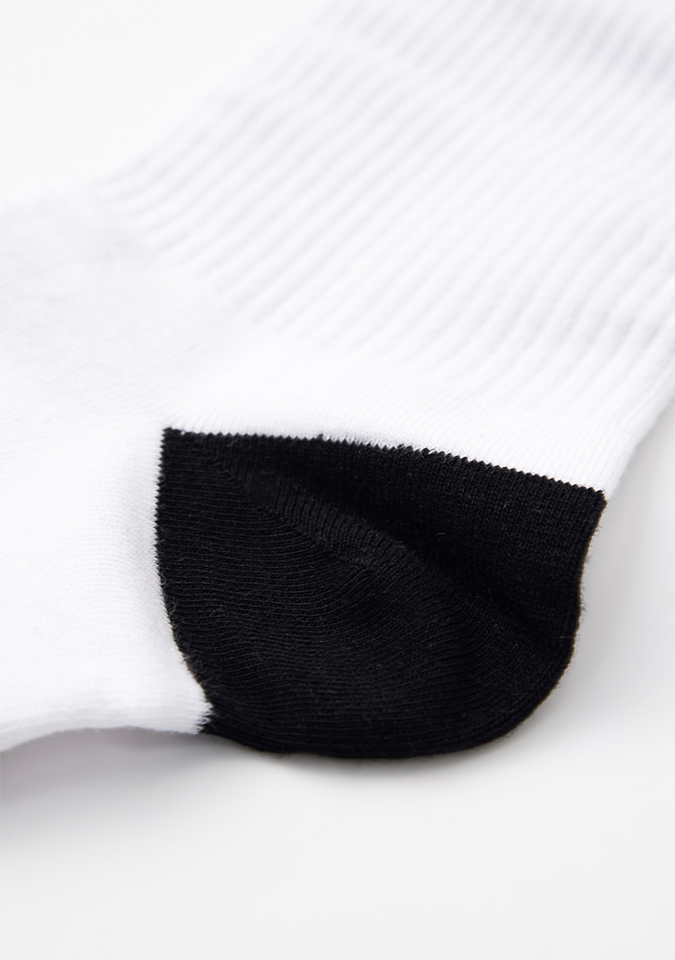 UTAA Women's Ring Panther Line Color Knee Socks - White