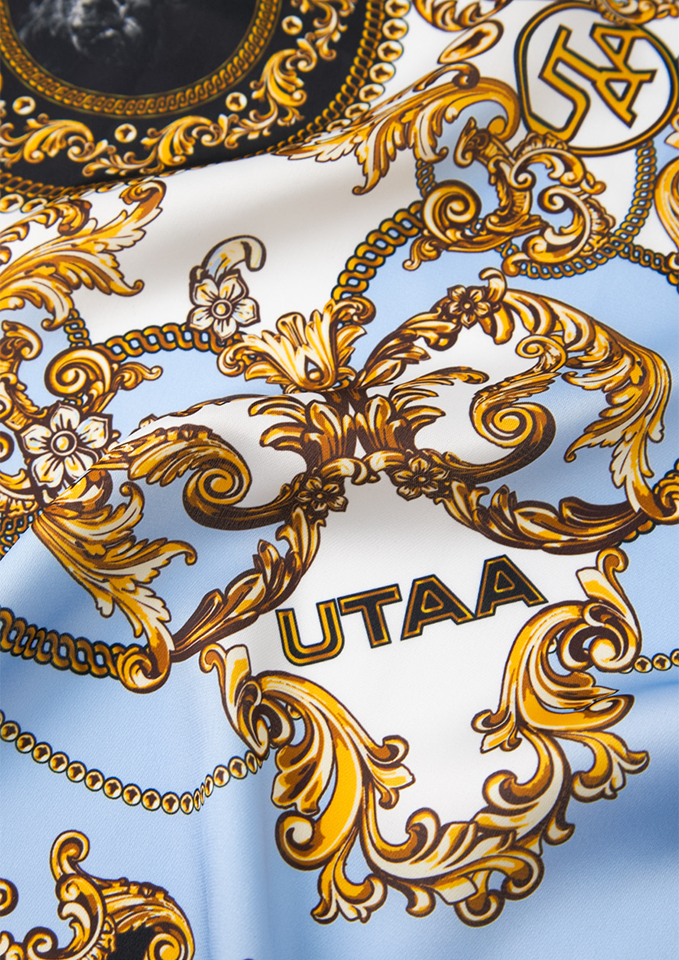 UTAA Midnight Panther Baroque Scarf - Sky Blue