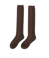 Women's Color Block Over Knee Socks - D/Brown