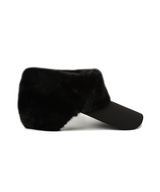 Amazing Cre Women's Fur Trimming Visor - Black