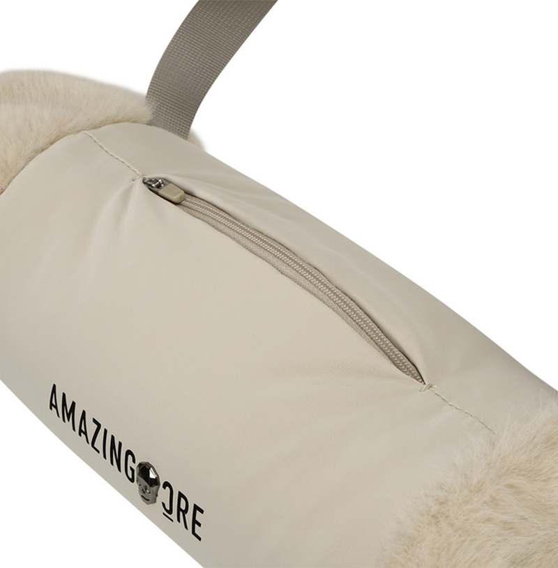 Amazing Cre Fur Hand Warmer - Stone