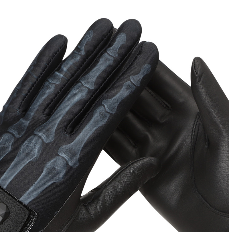 Amazing Cre Bone Graphic Warm Golf Gloves - Black