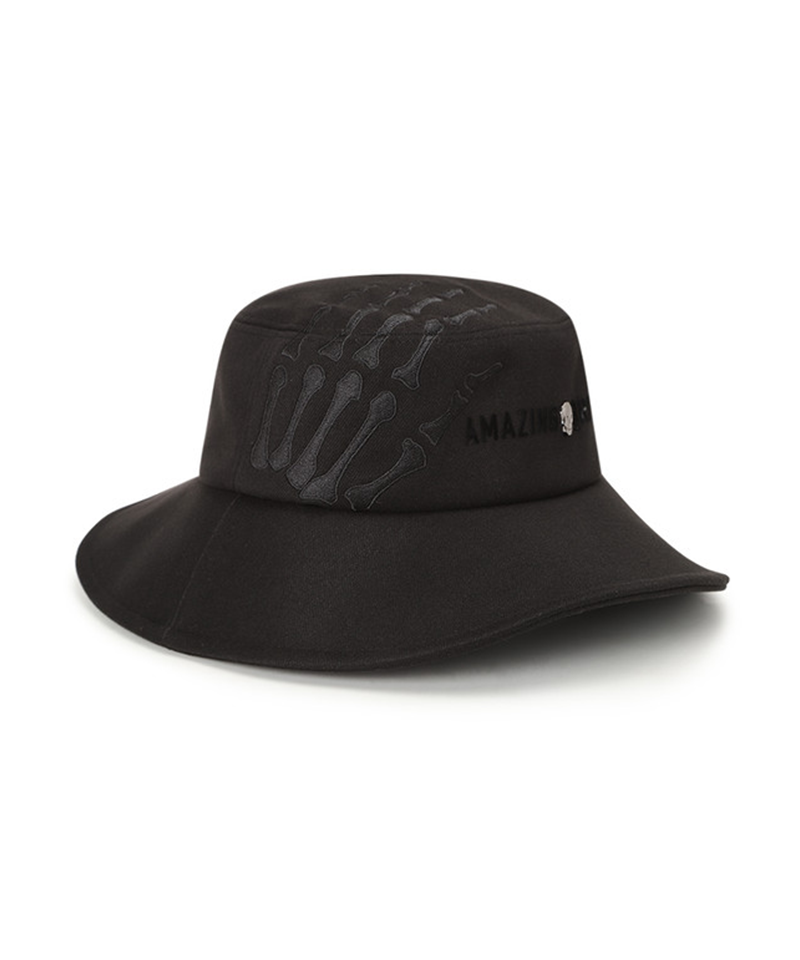 Amazing Cre Unisex Handbone Emvroidery Hat - Black