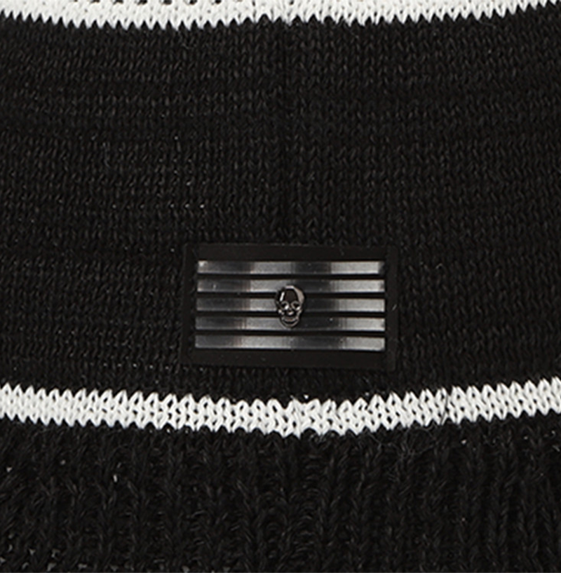 Amazing Cre Logo Cotton Knitted Hat - Black