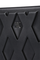 Uni Logo Intaglio Clutch - Black