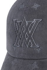 Unisex Corduroy Cap - Dark Grey