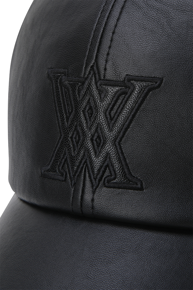 Unisex Leather Like Cap - Black